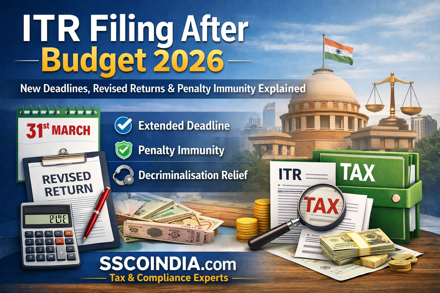 ITR Filing After Budget 2026 Revised Deadline Penalty Immunity
